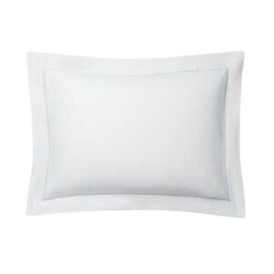 Ralph Lauren Polo Organic Cotton Standard Pillow Sham Sky Blue Trim NWT